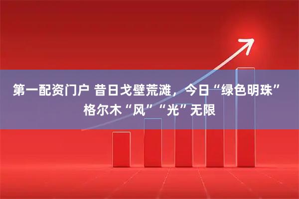 第一配资门户 昔日戈壁荒滩，今日“绿色明珠” 格尔木“风”“光”无限